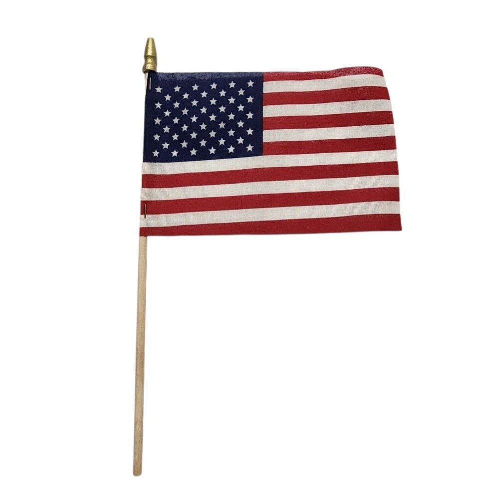 USA Stick Flag 4x6in‎ Handheld American Flag Set of 12
